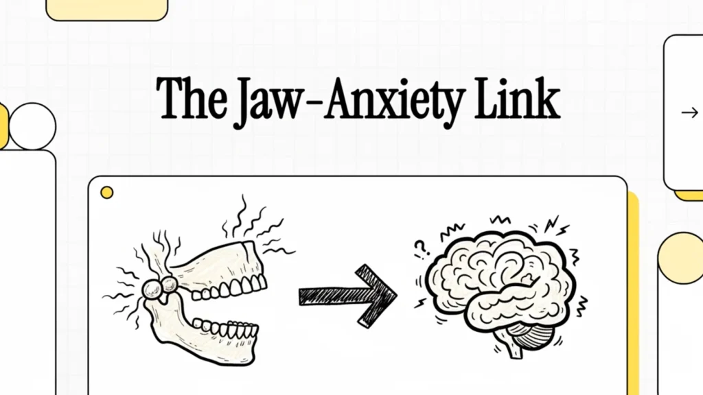 Thumbnail image for a video about how the root cause of anxiety can be linked to jaw strain and airway restriction.