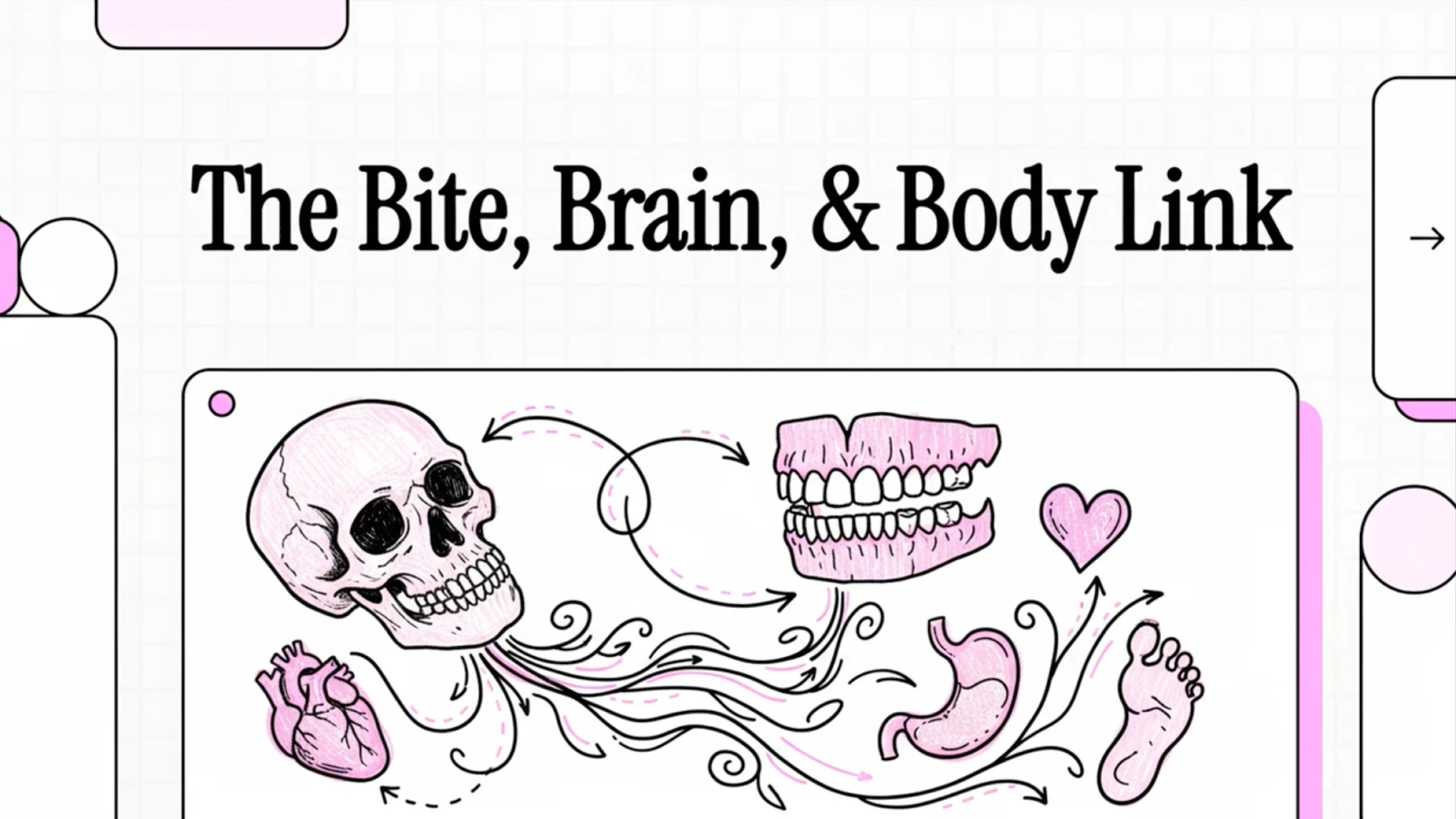 Thumbnail for a video about cranial torsion and the link between the bite, brain, and body.